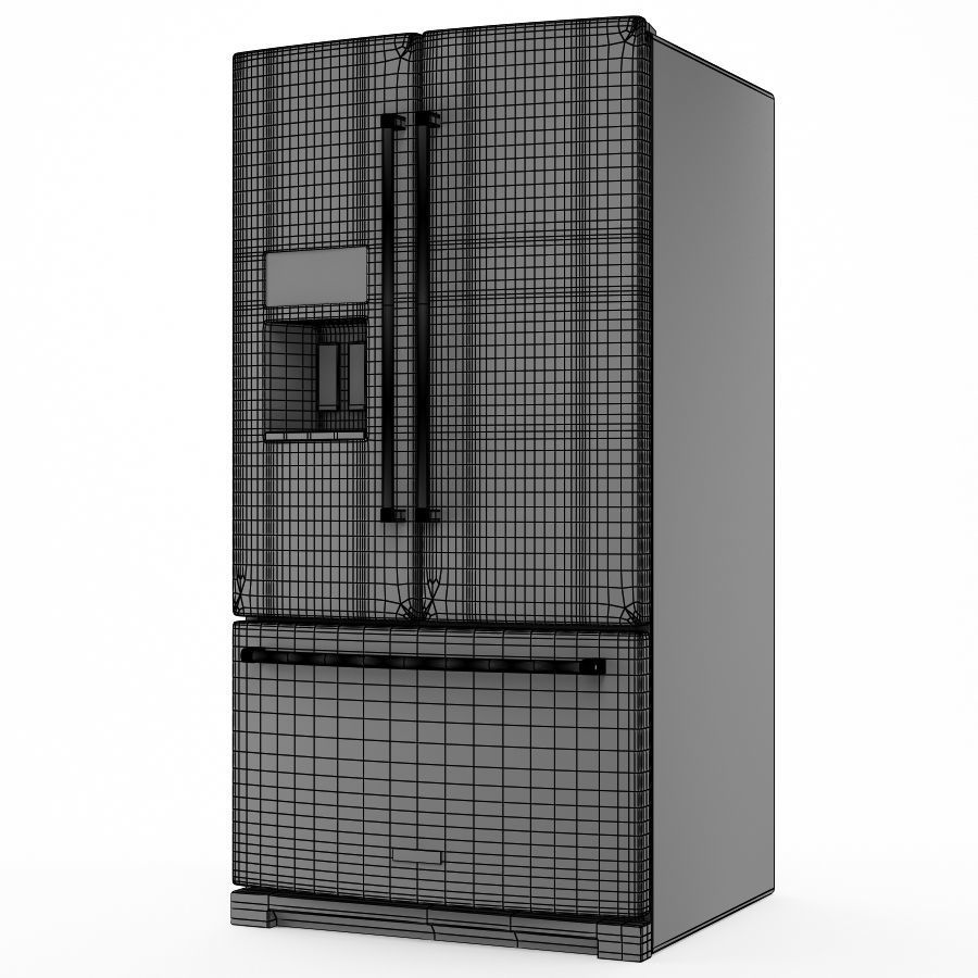 KitchenAid 27 French Door Refrigerator 3D model_3