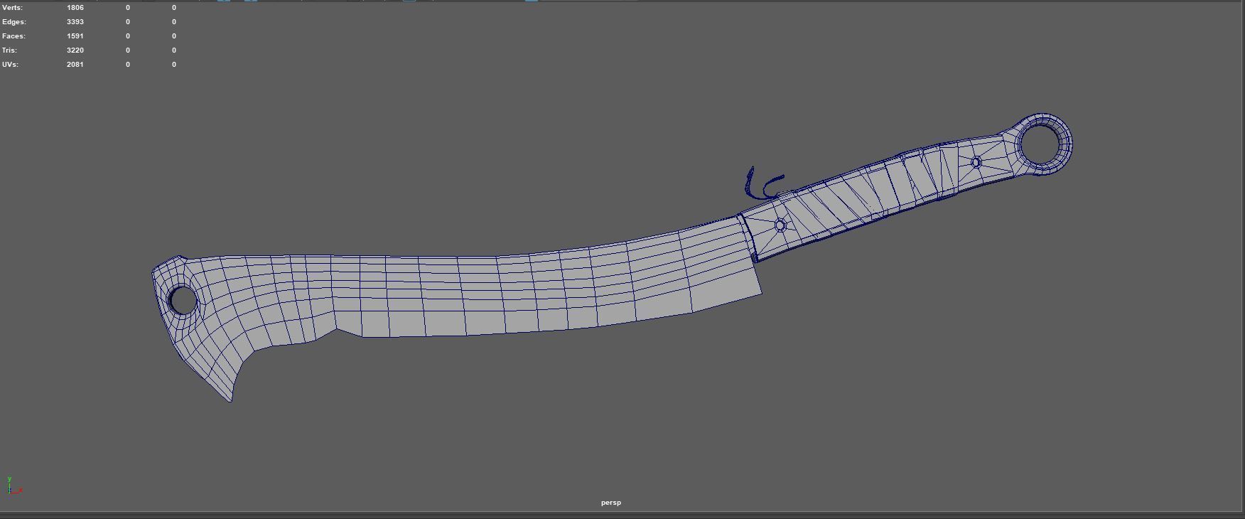 Zombie Cutter Weapon Low-poly 3D model_10