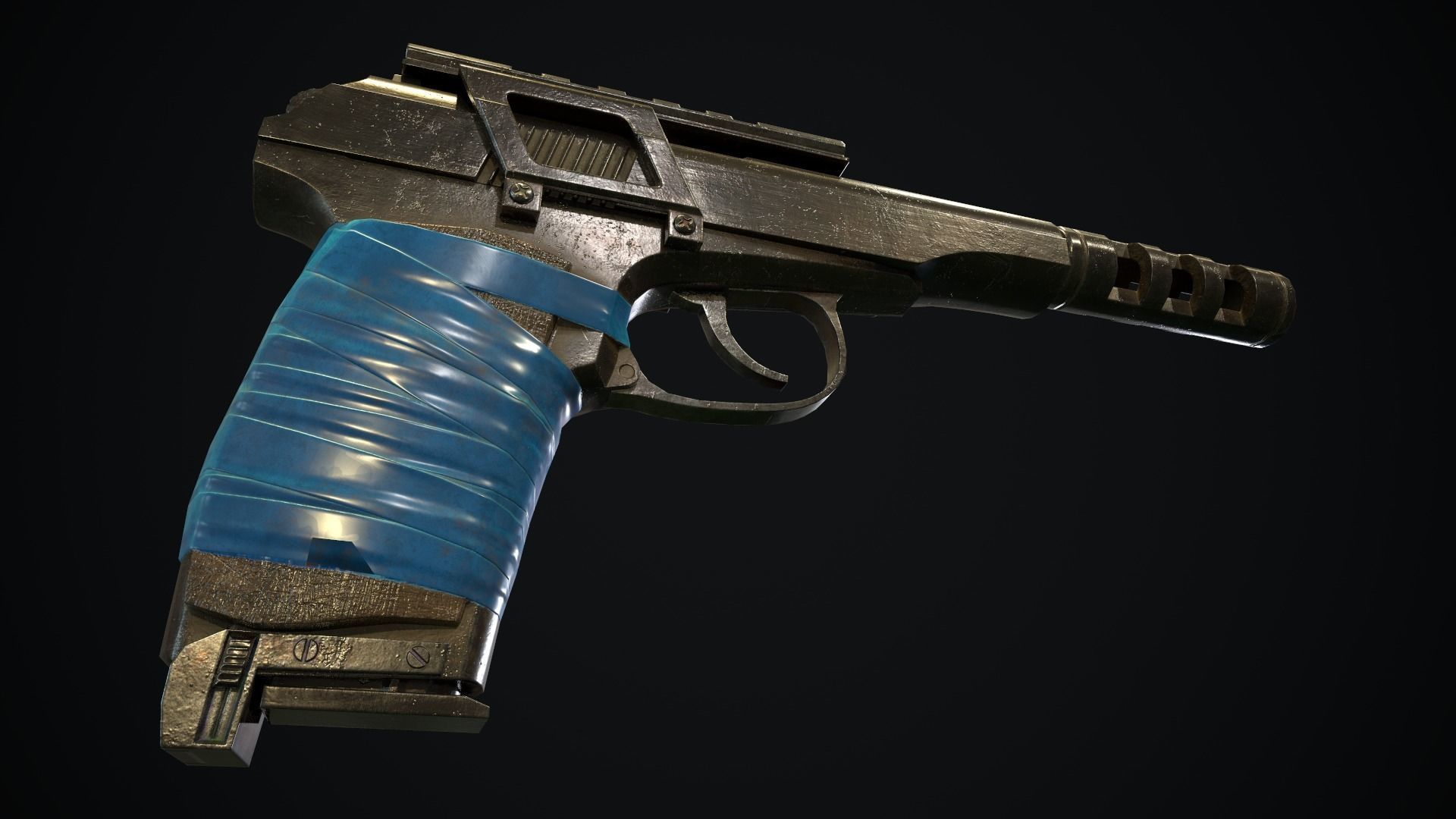 Pistols makarov Low-poly 3D model_4