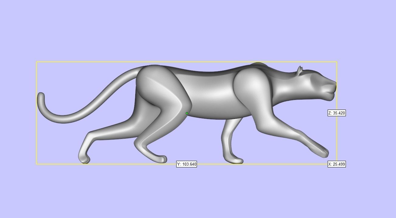 Black panther sneaking 3D print model_7