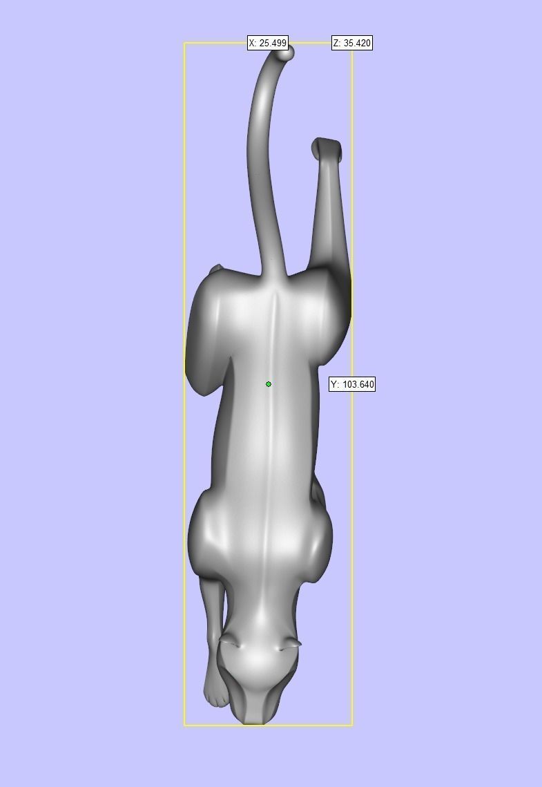 Black panther sneaking 3D print model_10