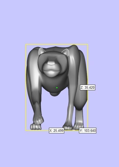 Black panther sneaking 3D print model_6