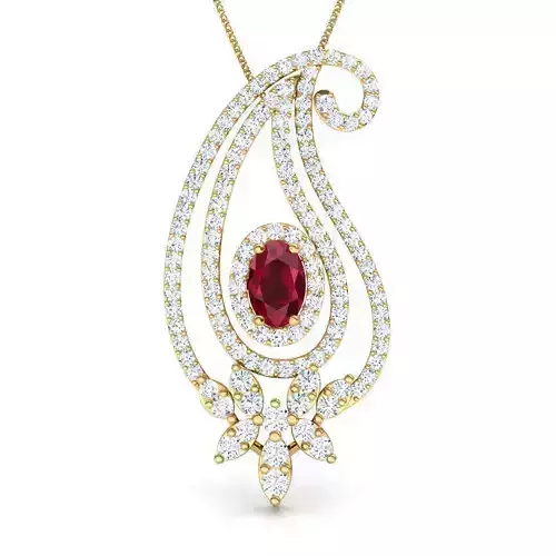 Paisley Petals Pendant 