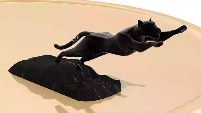 Black panther jumping Texture Black marble Marquina