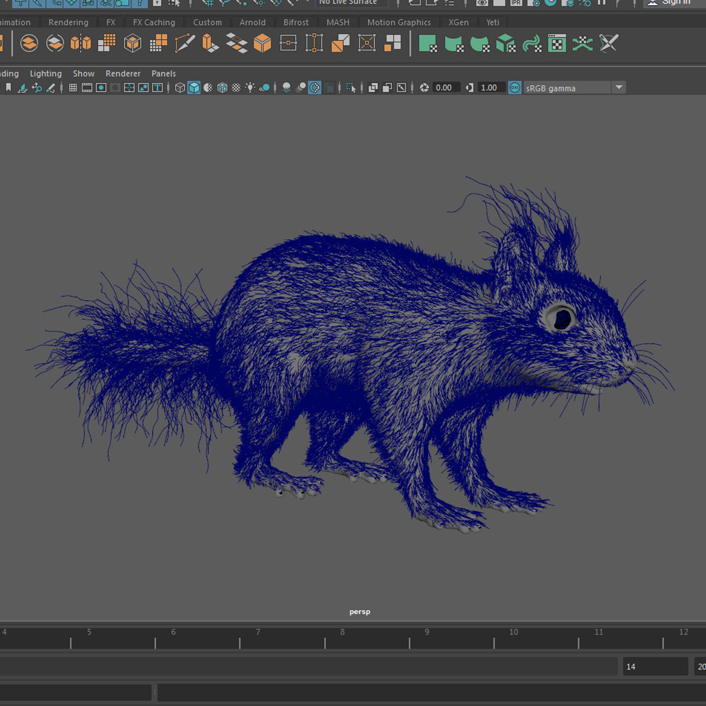 Squirrel Model in flight 3D model_8