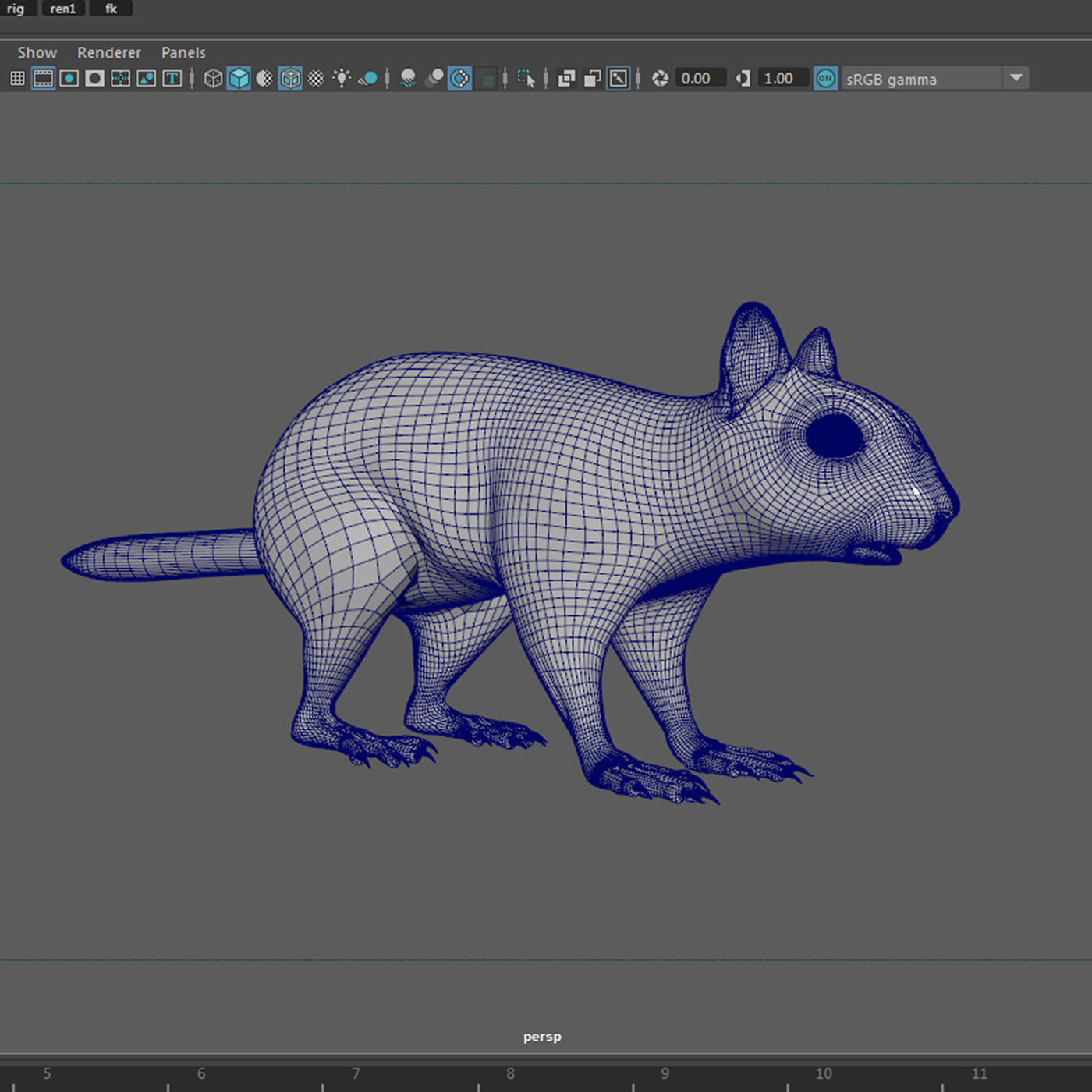 Squirrel Model in flight 3D model_10