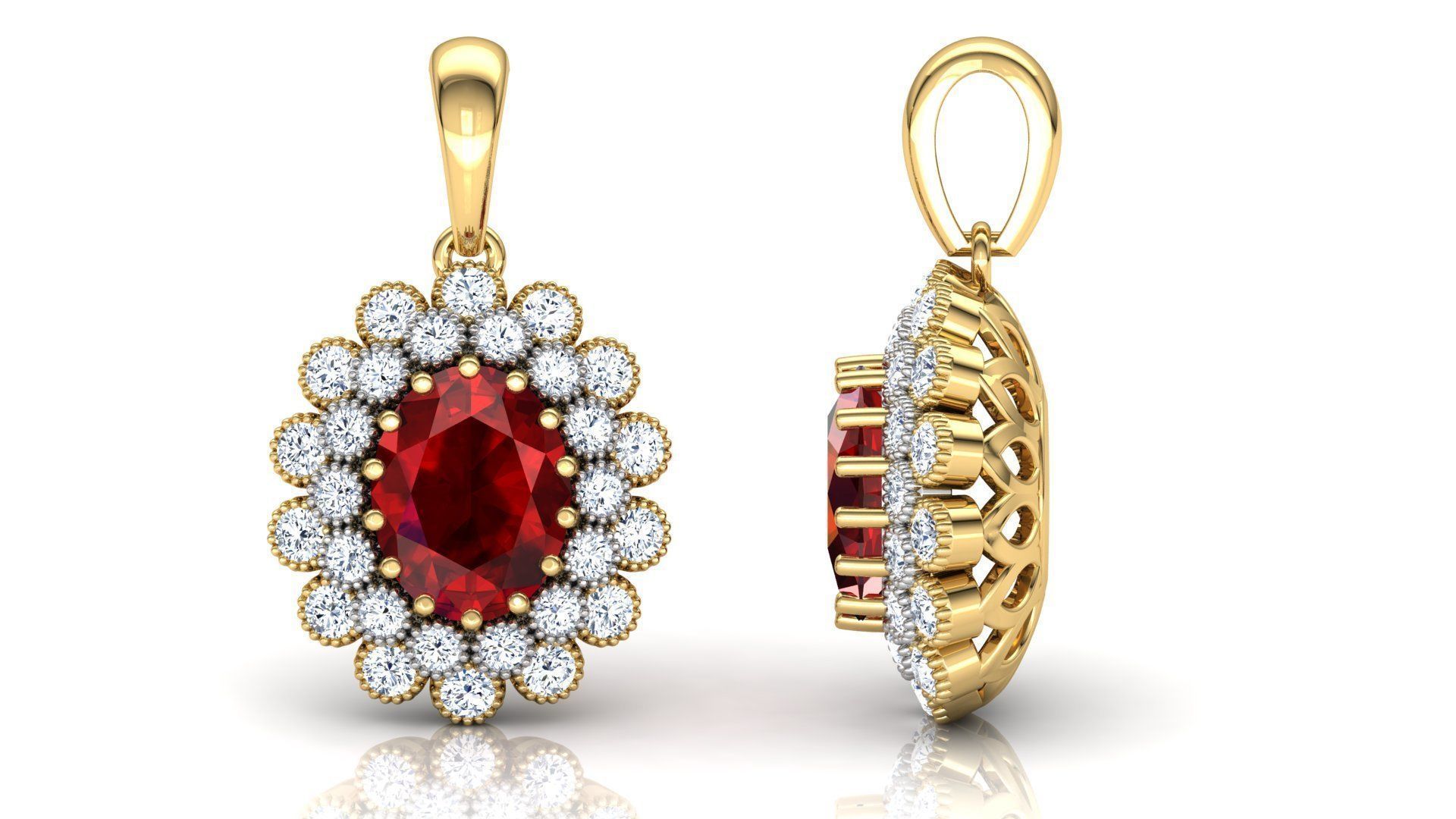 Scallop Pendant  3D print model_8