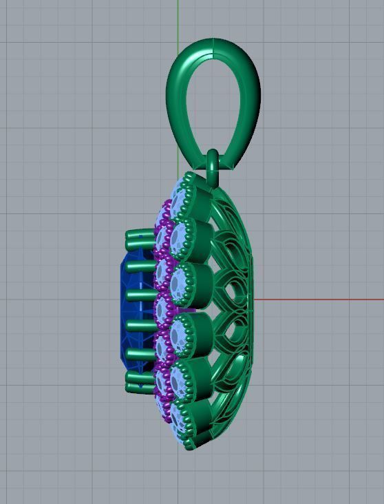 Scallop Pendant  3D print model_7