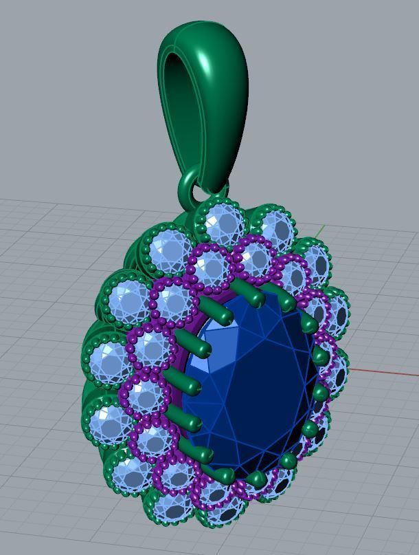 Scallop Pendant  3D print model_5