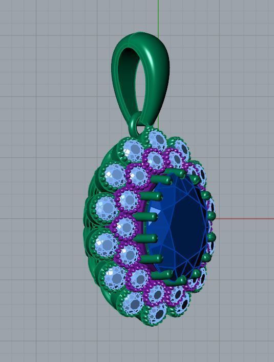 Scallop Pendant  3D print model_6