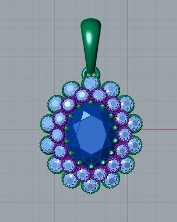 Scallop Pendant  3D print model_4