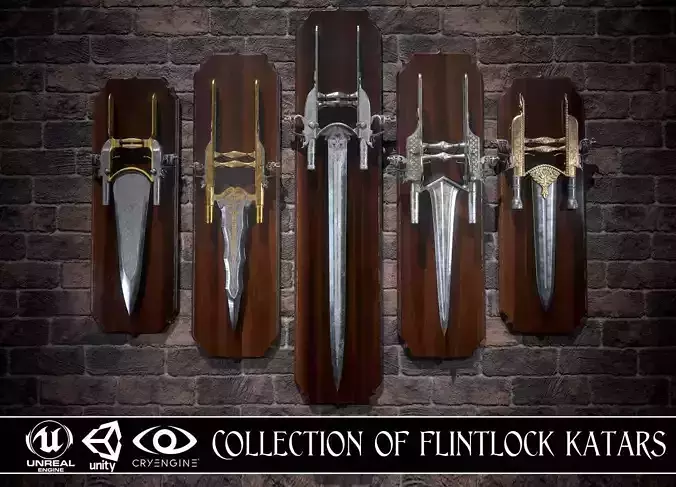 Collection of Flintlock Katars 