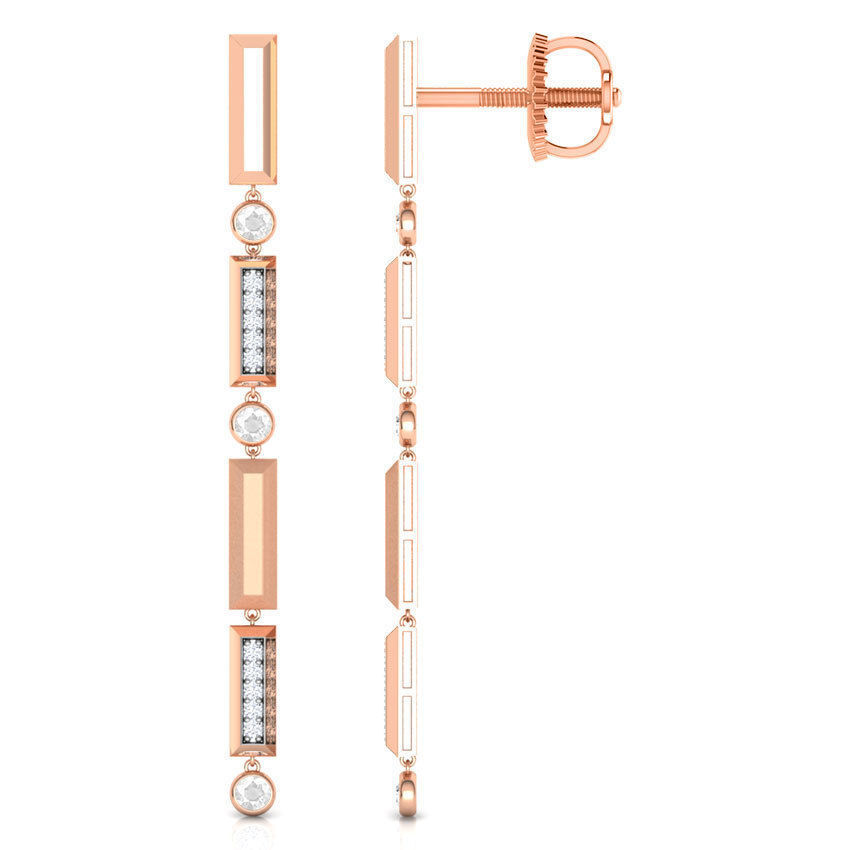 Shanti Linear Drop Earring  3D print model_16