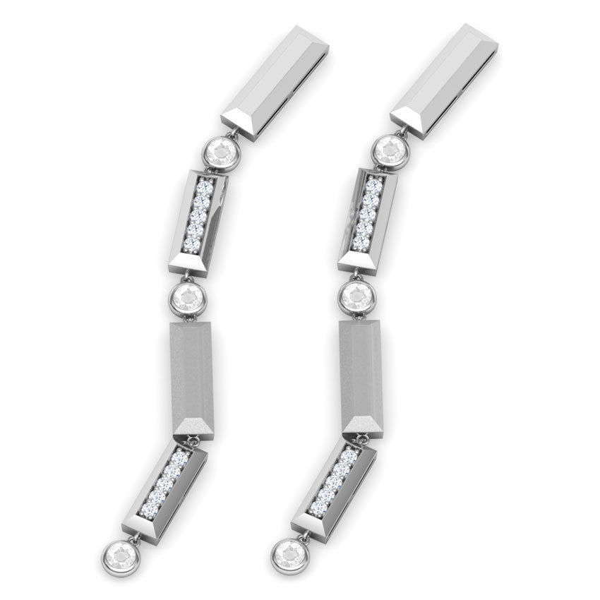 Shanti Linear Drop Earring  3D print model_12