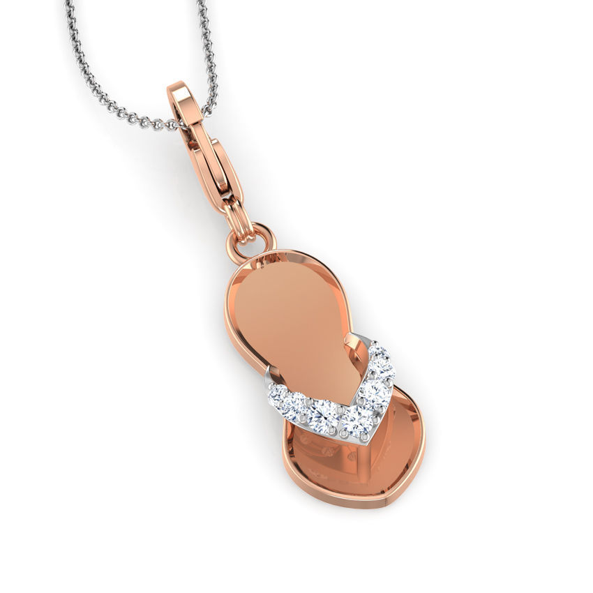 Slipper Charm Earring  3D print model_13