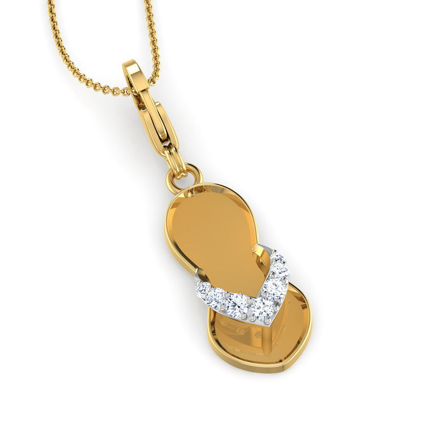 Slipper Charm Earring  3D print model_11