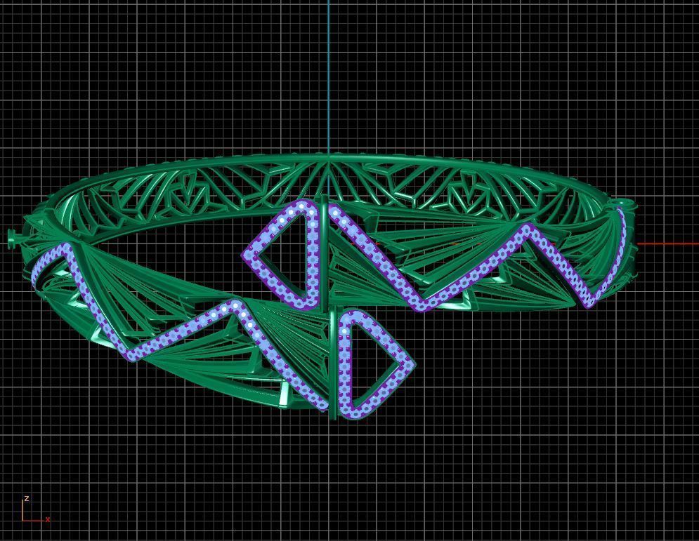 Strand Sunrise Bracelet 3D print model_7