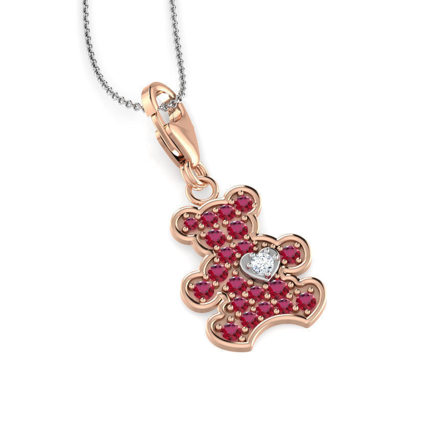 Teddy Bear Earring  3D print model_5