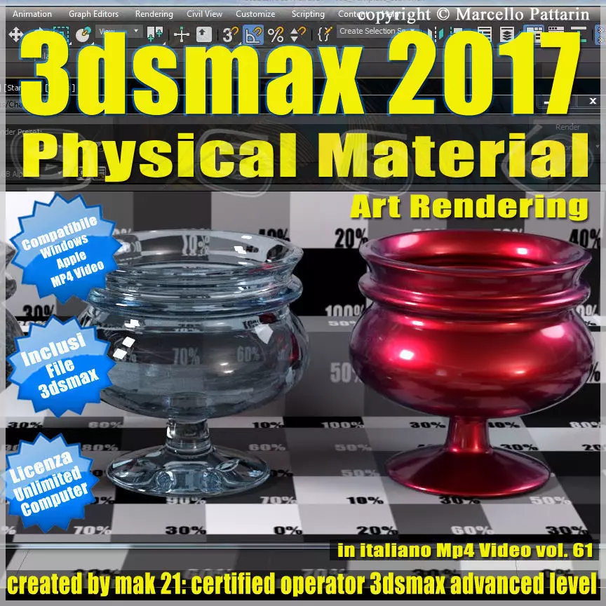 3ds max 2017 Physical Material Art Rendering vol 61 MP4 3D model_0