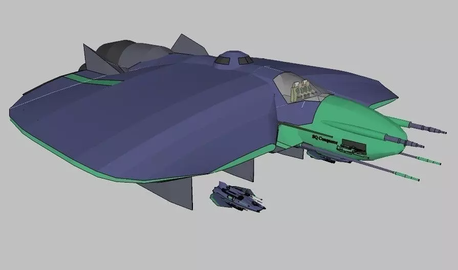 SQ Conqueror - Multirole space combat corvette class with the dr 3D print model