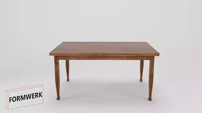 3D Model historic low Poly Table 01