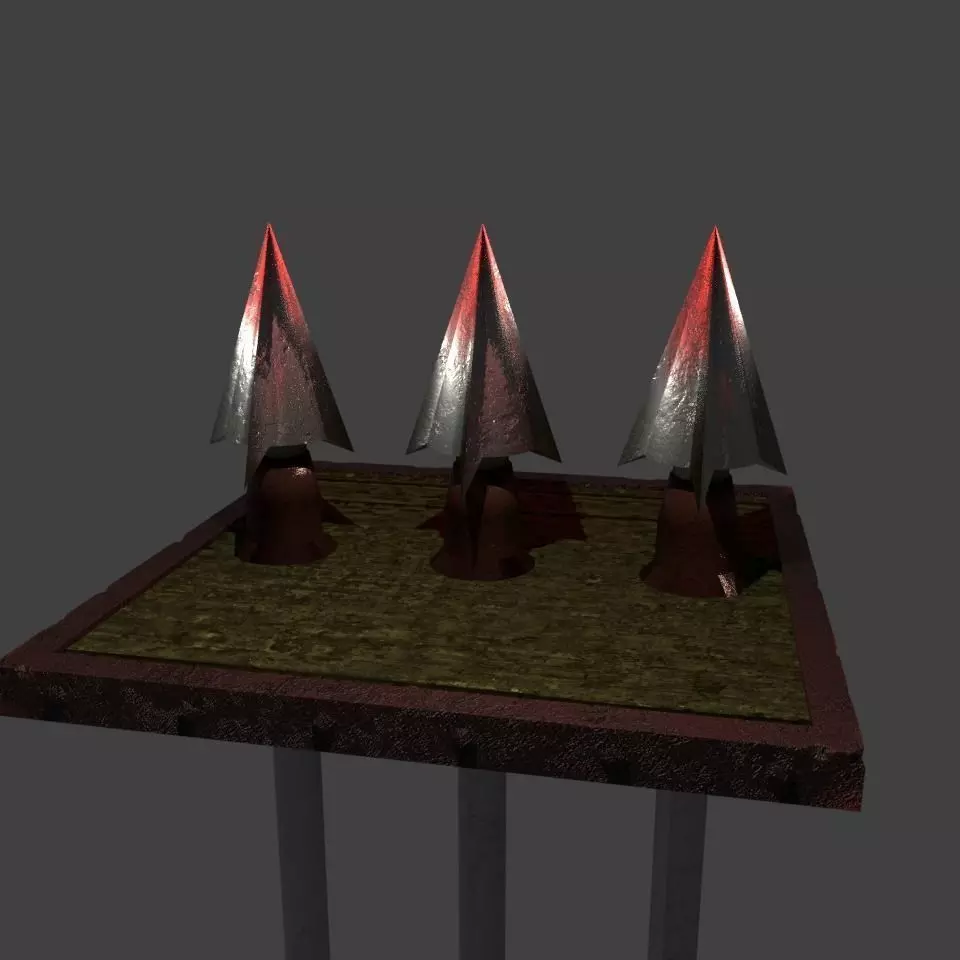 SPIKE TRAP Low-poly 3D model_0