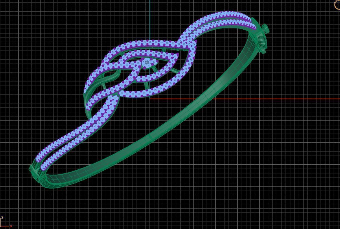 Twine Leaf Bracelet  3D print model_6