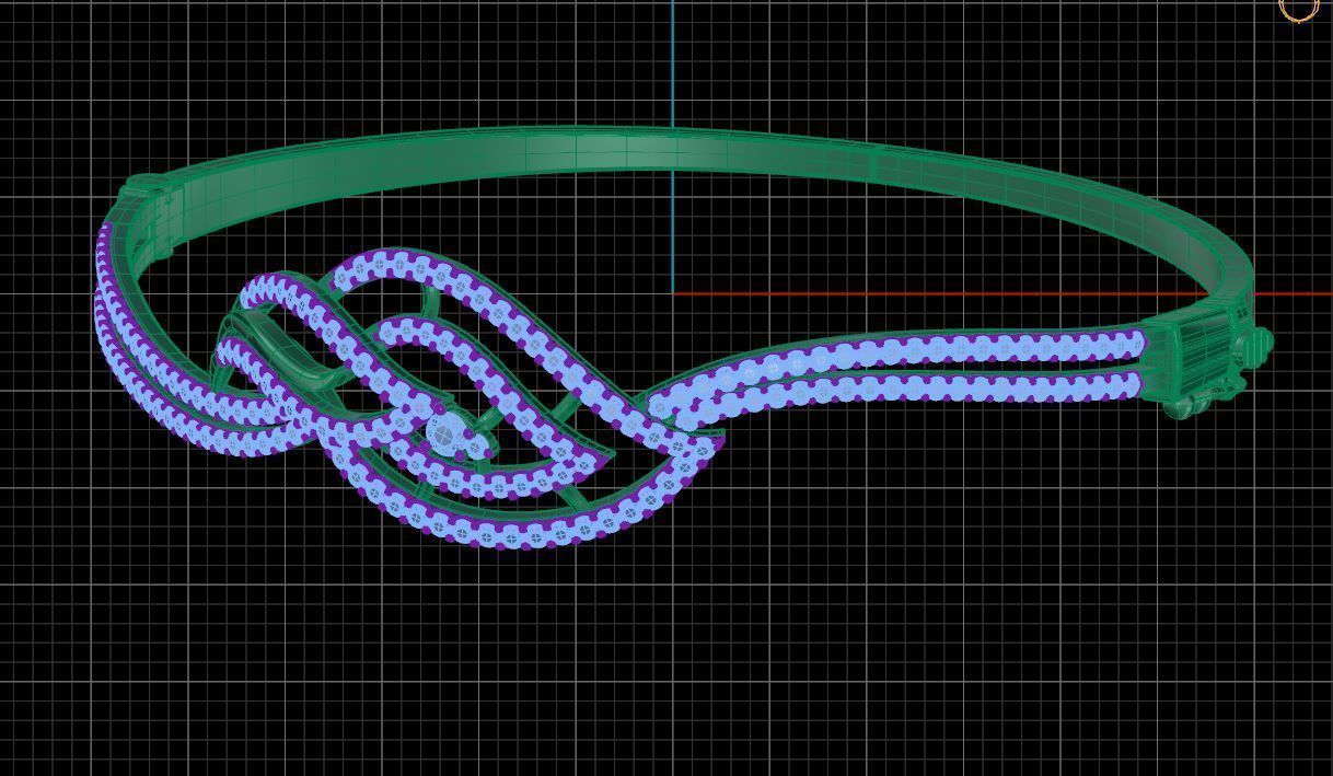 Twine Leaf Bracelet  3D print model_7