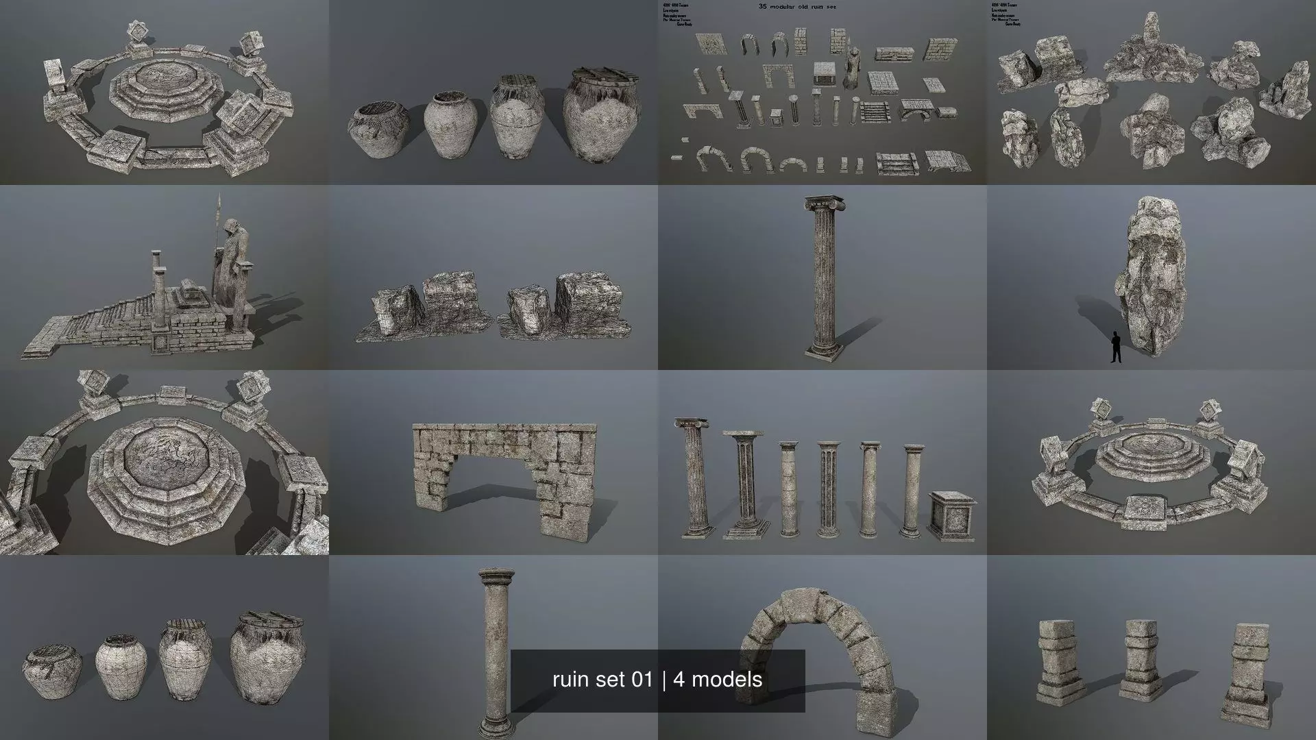 ruin set 01 3D Model Collection_2