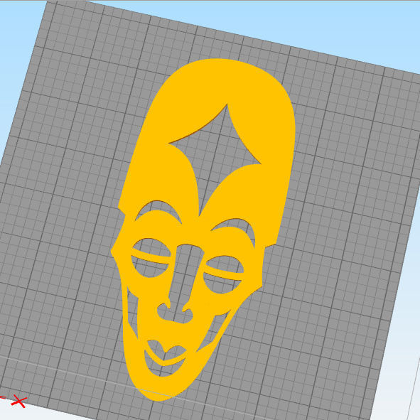 African masks for wall decoration - set of 4 masks 3D print model_1