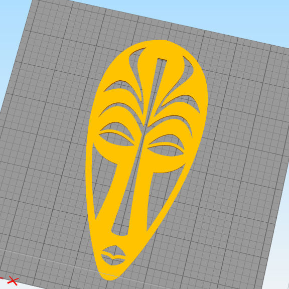 African masks for wall decoration - set of 4 masks 3D print model_2