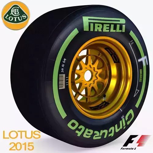 E23 Intermediate front tyre Low-poly 3D model