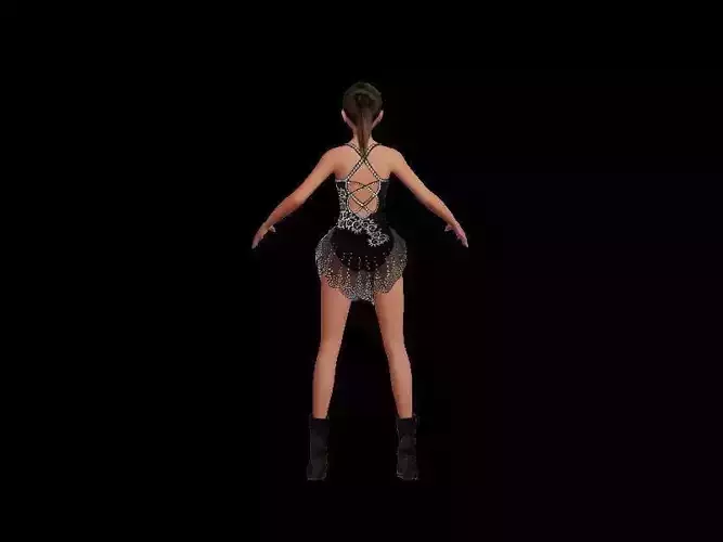Beautiful Doll Low-poly 3D model