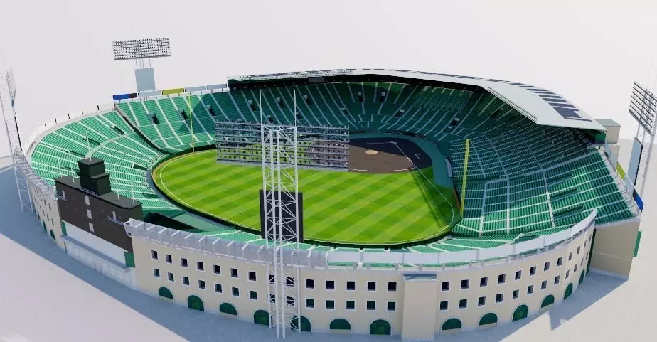 Koshien Stadium - Japan 3D model_0
