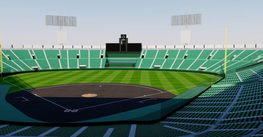 Koshien Stadium - Japan 3D model_1