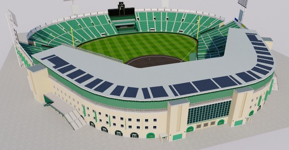 Koshien Stadium - Japan 3D model_4