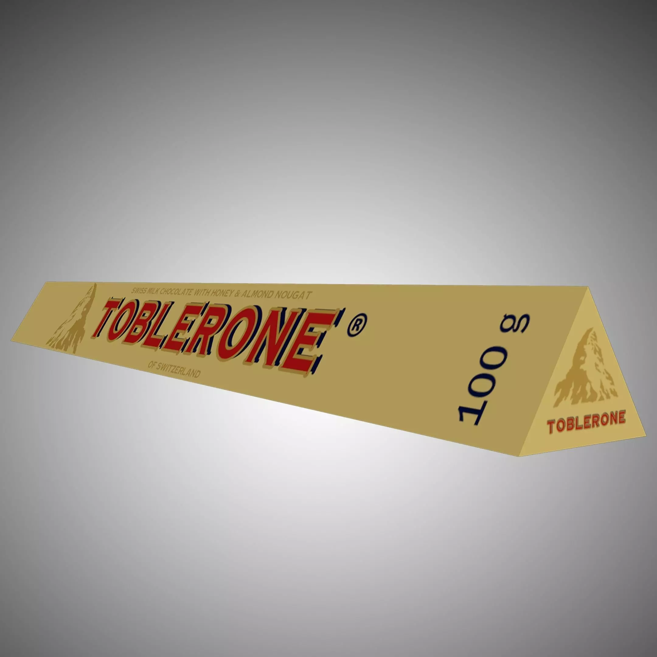 Toblerone original chocolate 100g Free low-poly 3D model
