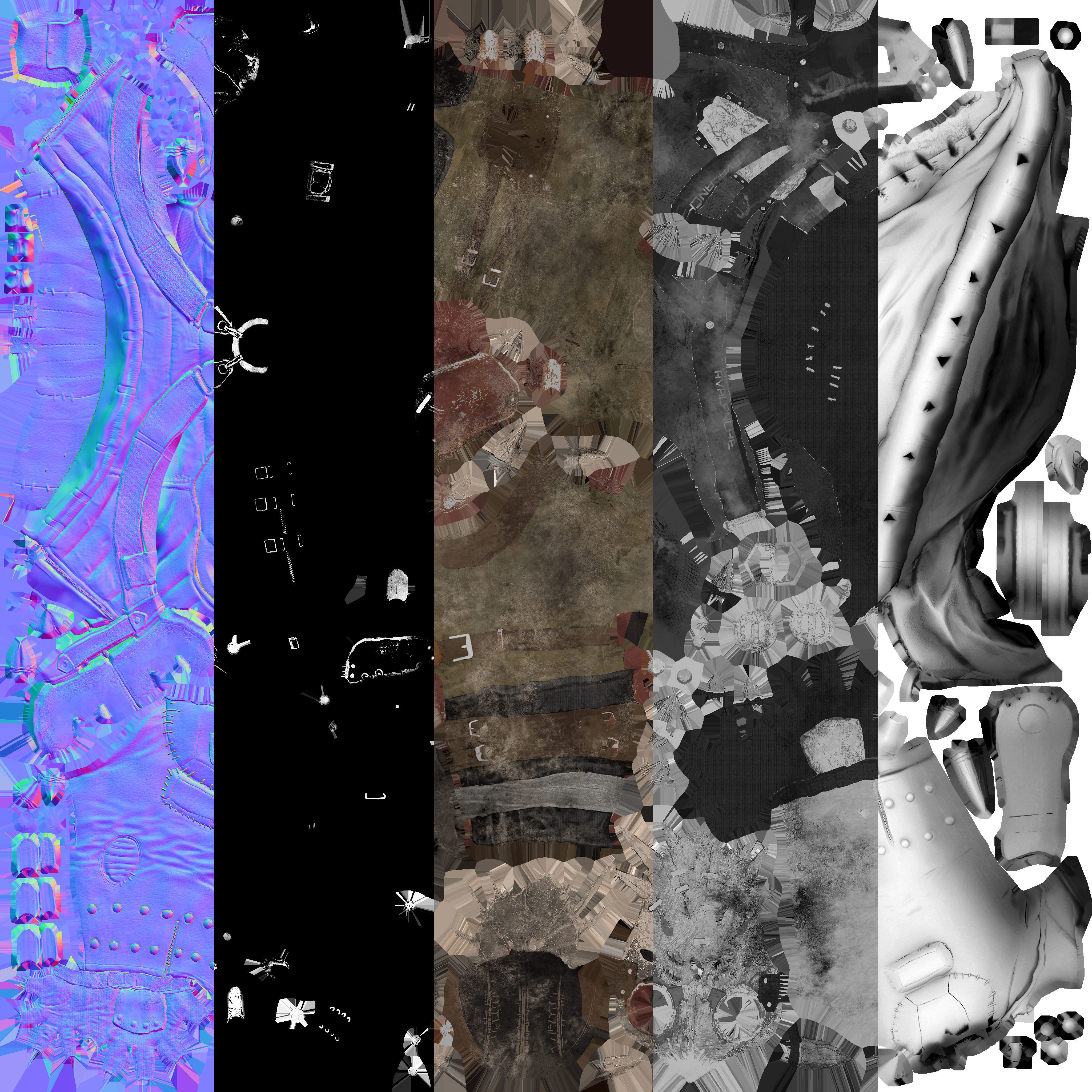 Skull armor 3 Low-poly 3D model_9