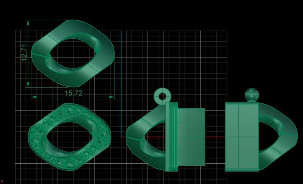 cuban chain bracelet necklace STL   3D model_6