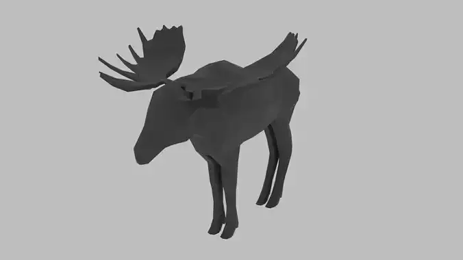 Low Poly Moose 3D model