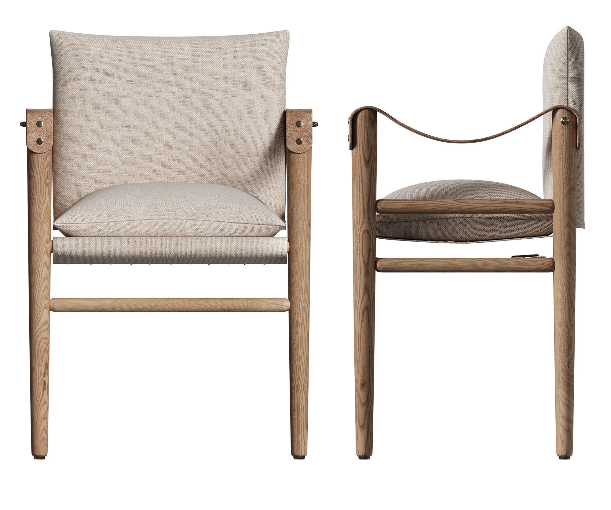 Montauk dining chair 3D model_7
