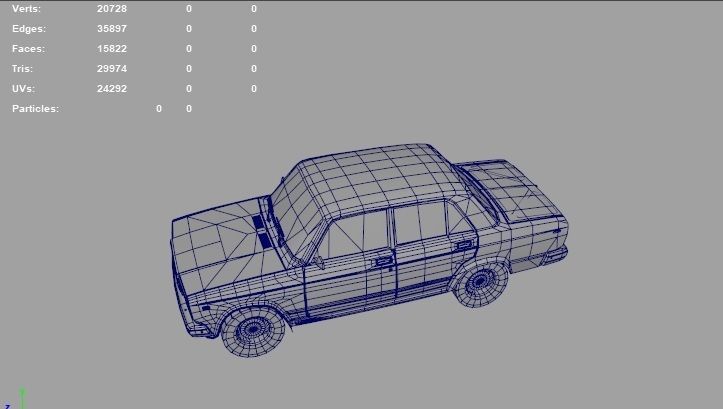 VAZ 2107 LADA RIVA Low-poly 3D model_6