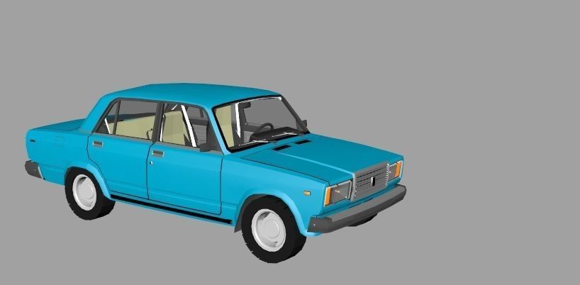 VAZ 2107 LADA RIVA Low-poly 3D model_10