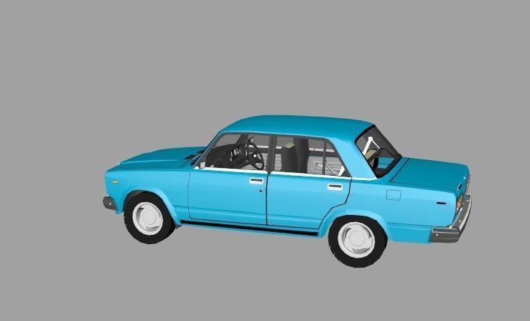 VAZ 2107 LADA RIVA Low-poly 3D model_8