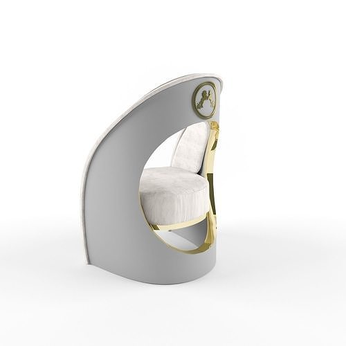 chair modern 3D model 5