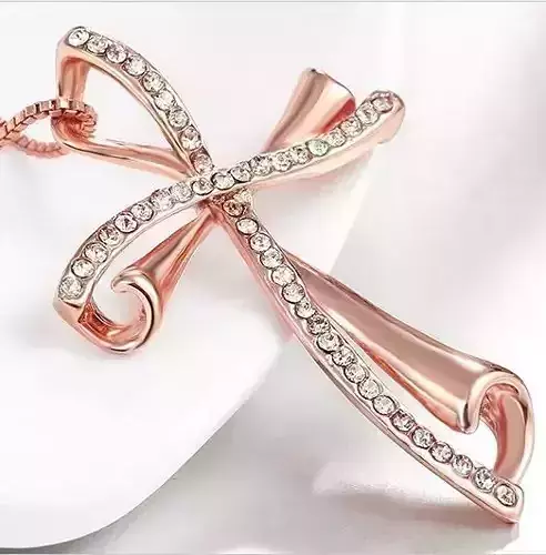 cross pendent with full pave diamonds