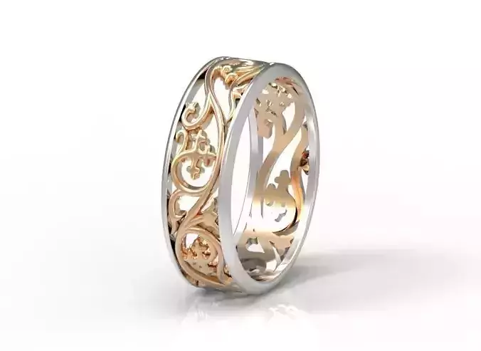 Floral pattern ring 