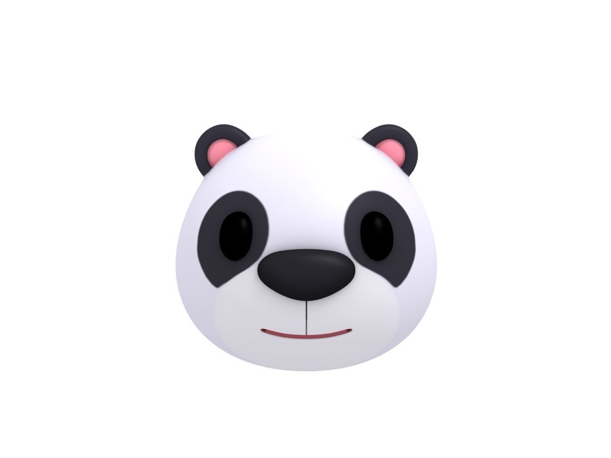 Panda Head 3D model_1