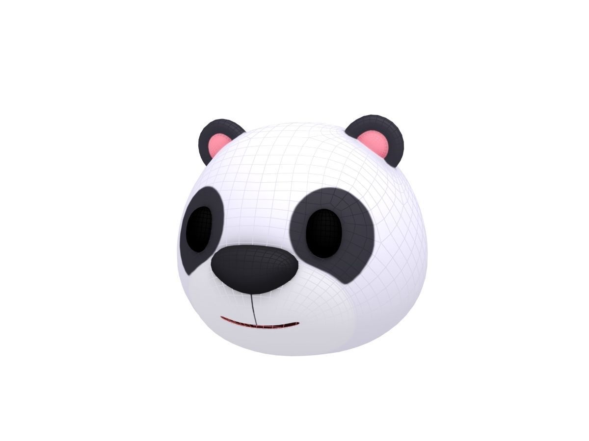 Panda Head 3D model_7