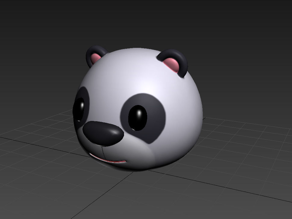 Panda Head 3D model_8